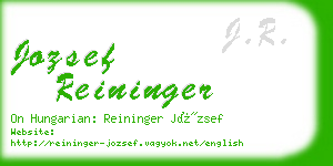 jozsef reininger business card